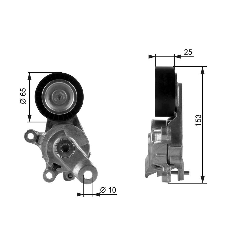 GATES Szíjfeszítő, hosszbordás szíj T38209