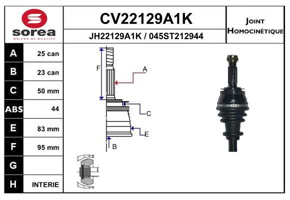 EAI csuklókészlet, hajtótengely CV22129A1K