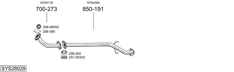 BOSAL kipufogórendszer SYS28029