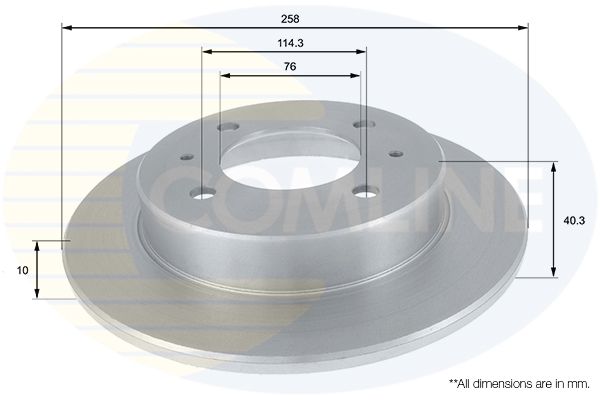 Comline Brake Disc ADC1020