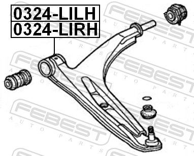 FEBEST 0324-LILH Control/Trailing Arm, wheel suspension