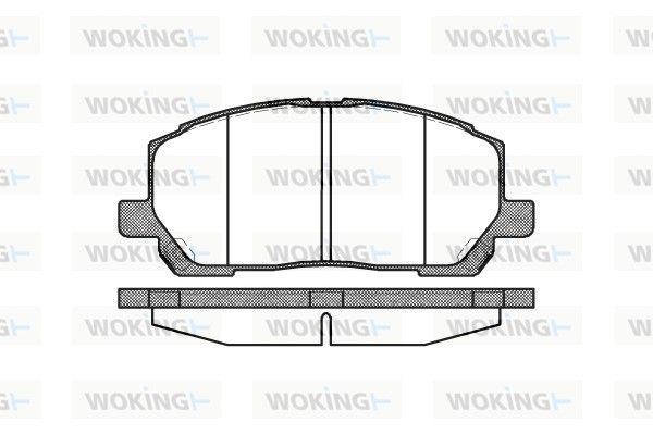 Комплект гальмівних накладок, дискове гальмо, Woking P9553.00