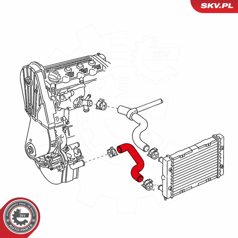 ESEN SKV 43SKV724 Radiator Hose