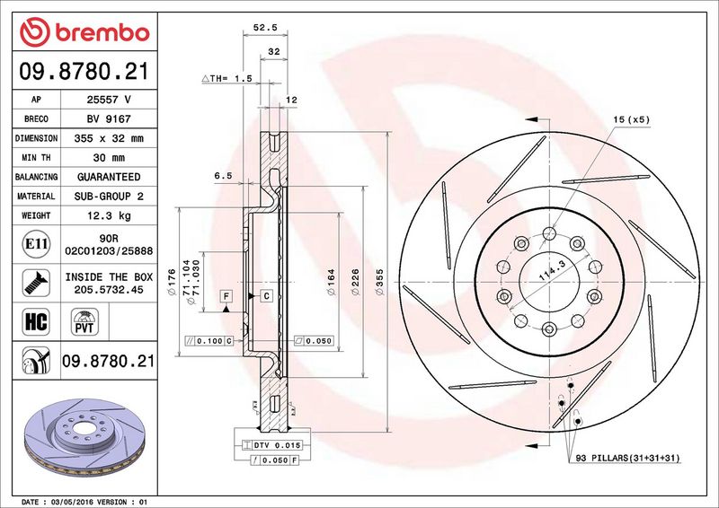 Piduriketas, BREMBO 09.8780.21