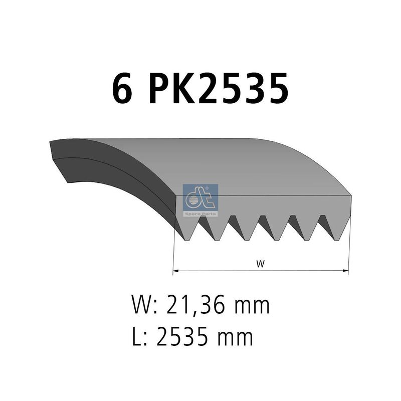 Curea transmisie cu caneluri 11.12088 DT Spare Parts