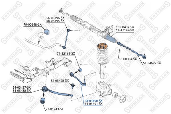 STELLOX 54-03490-SX Control/Trailing Arm, wheel suspension