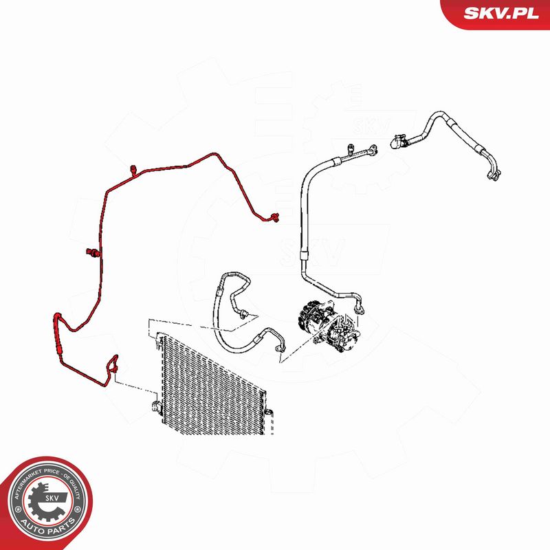 ESEN SKV 54SKV612 High/Low-pressure Line, air conditioning