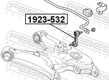 FEBEST 1923-532 Link/Coupling Rod, stabiliser bar