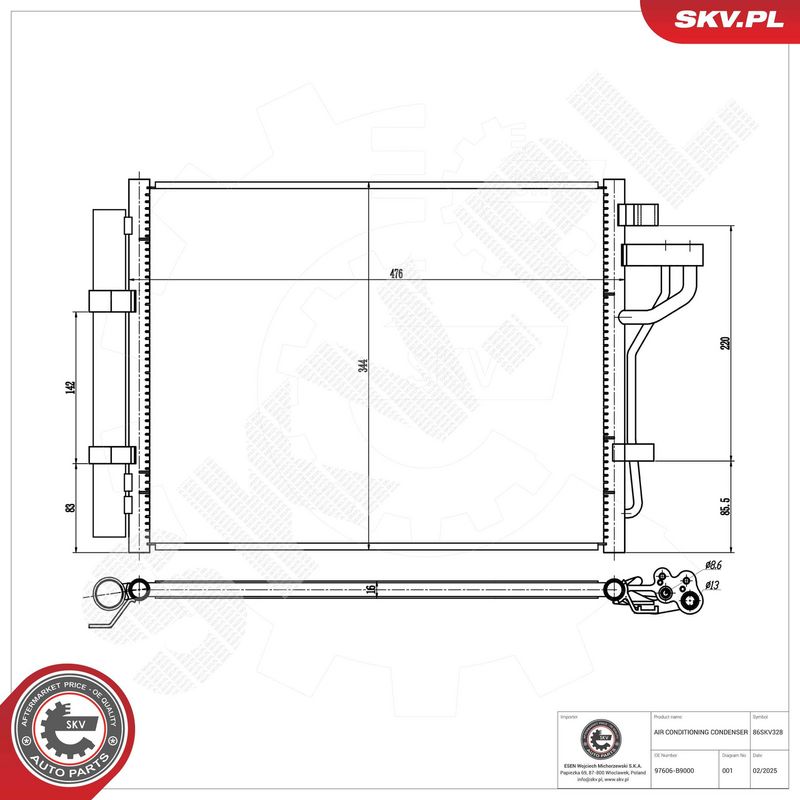 Kondensaator, kliimaseade, ESEN SKV 86SKV328