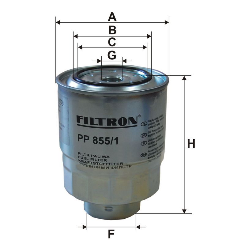 Kütusefilter, FILTRON PP 855, 1
