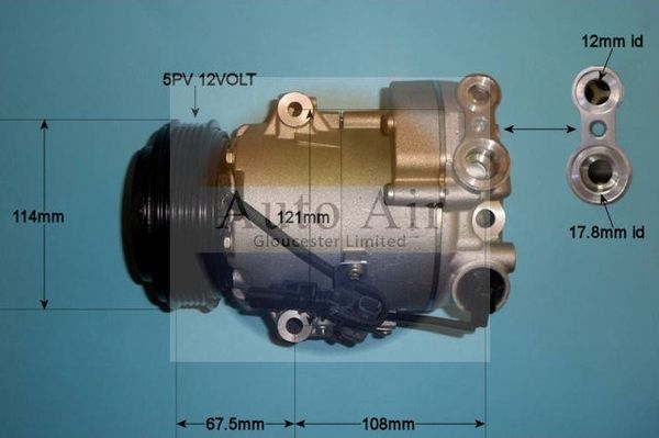 Auto Air Gloucester 14-7478P Compressor, air conditioning