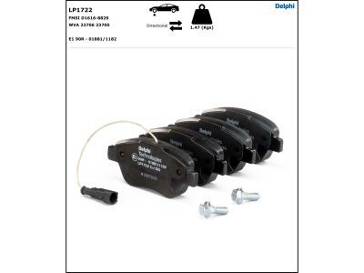 DELPHI LP1722 Brake Pad Set, disc brake