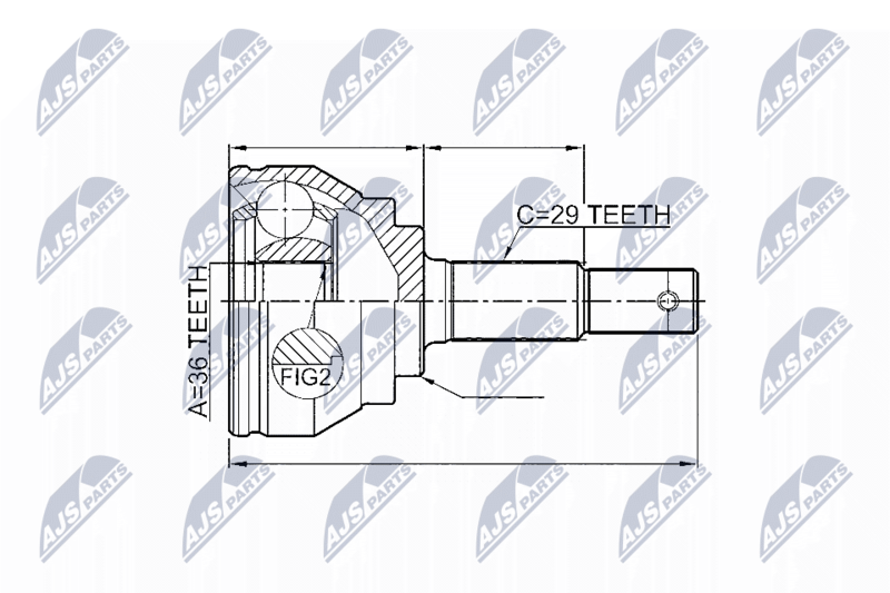 NTY NPZ-NS-090 - Joint Kit, drive shaft