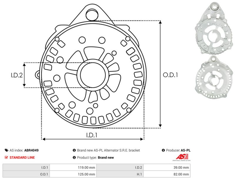 AS-PL ABR4049 Protective Cap, alternator