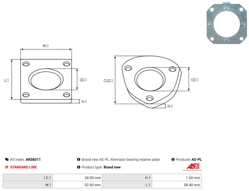 AS-PL ARS6011 Repair Set, alternator