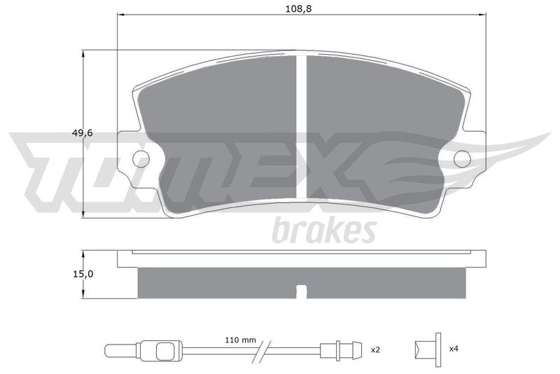 TOMEX Brakes fékbetétkészlet, tárcsafék TX 10-431