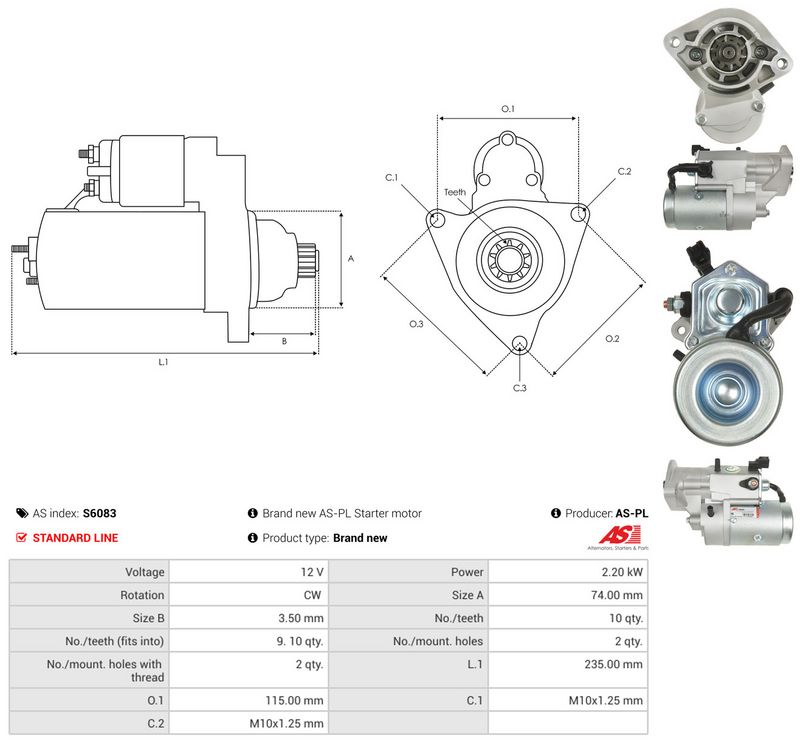 Starter, AS-PL S6083