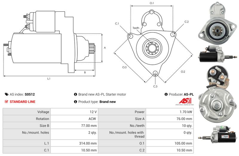 Starter, AS-PL S0512