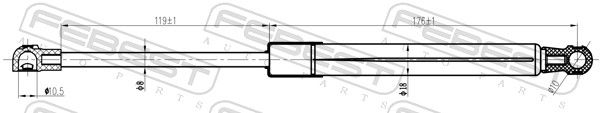 FEBEST 19117-001 Gas Spring, bonnet
