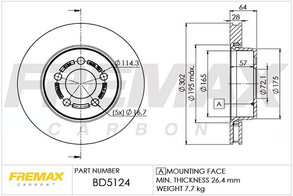FREMAX BD-5124 Brake Disc
