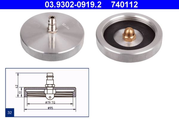 ATE Ontluchtingsaansluiting 03.9302-0919.2