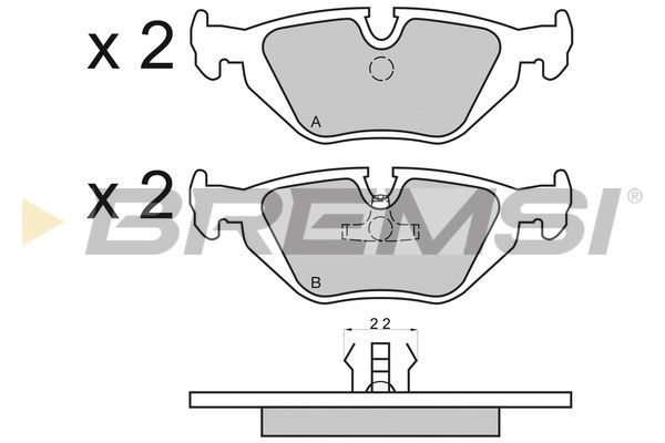 тормозные колодки зад. BMW 3(E36, E46)/5(E34)/7(E32) 86-06 (ATE) (123x43,6x16,7)