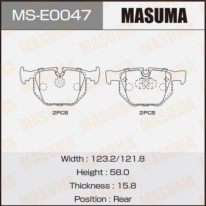 MASUMA MS-E0047 - Brake Pad Set, disc brake