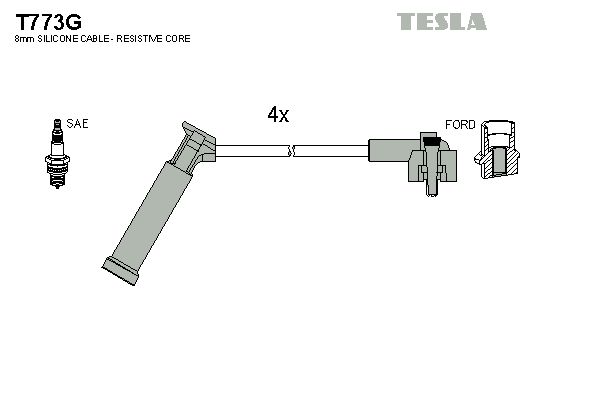 TESLA gyújtókábelkészlet T773G