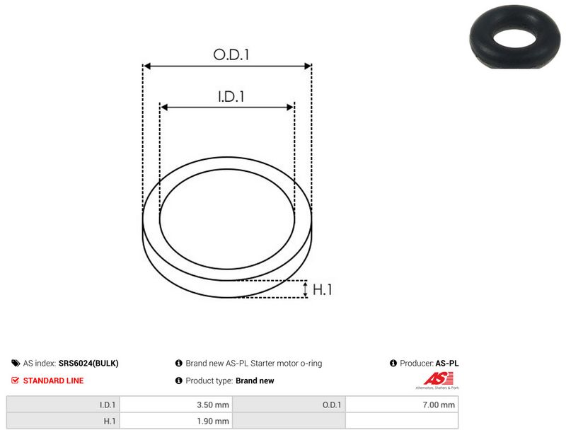 AS-PL SRS6024(BULK) Repair Set, alternator