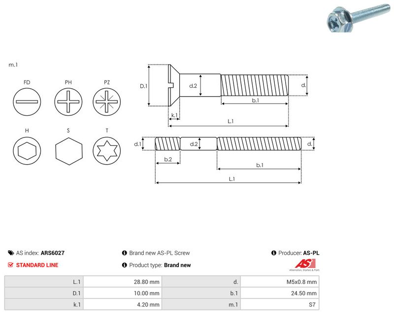 AS-PL ARS6027 Repair Set, alternator