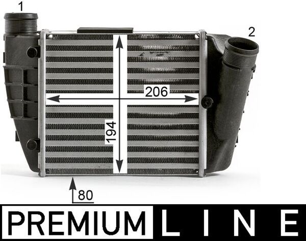 MAHLE Intercooler, inlaatluchtkoeler CI 433 000P