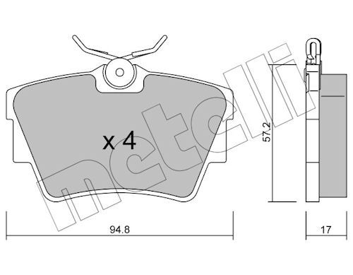 Plaquettes+de+frein+à+disque METELLI 22-0635-0