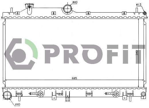 Радіатор, система охолодження двигуна, Profit 2910A2