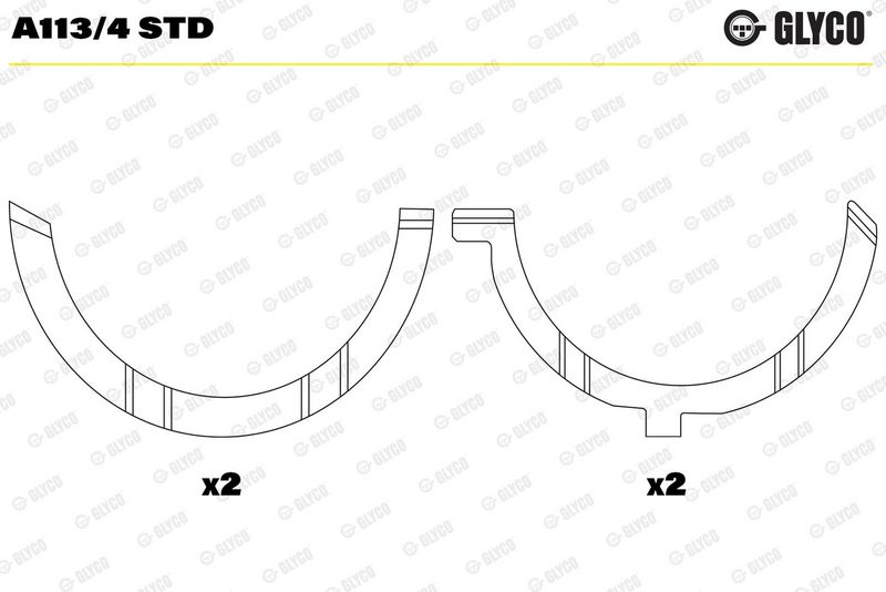 Rondelle+d'écartement+vilebrequin GLYCO A113/4 STD