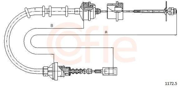 Тросовий привод, привод зчеплення, Ducato/Boxer 2.8HDi 98-02 (1438/910), Cofle 1172.5