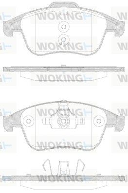 Комплект гальмівних накладок, дискове гальмо, Woking P12503.30