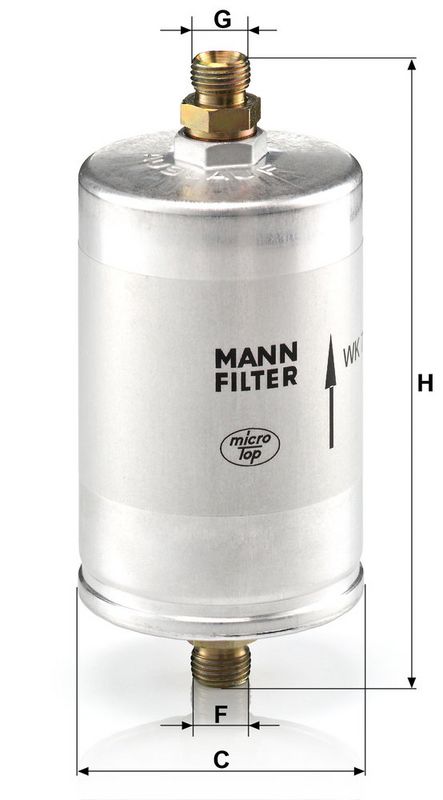 Kütusefilter, MANN-FILTER WK 726, 3