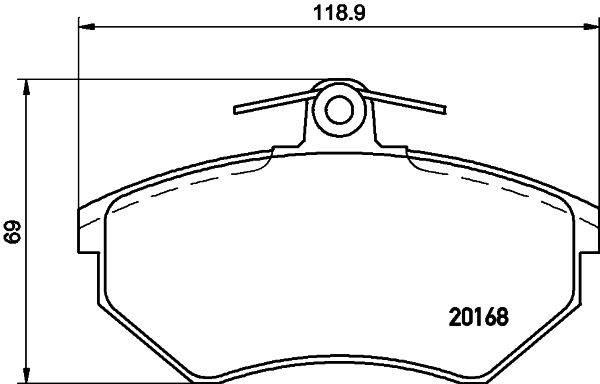 HELLA fékbetétkészlet, tárcsafék 8DB 355 017-891