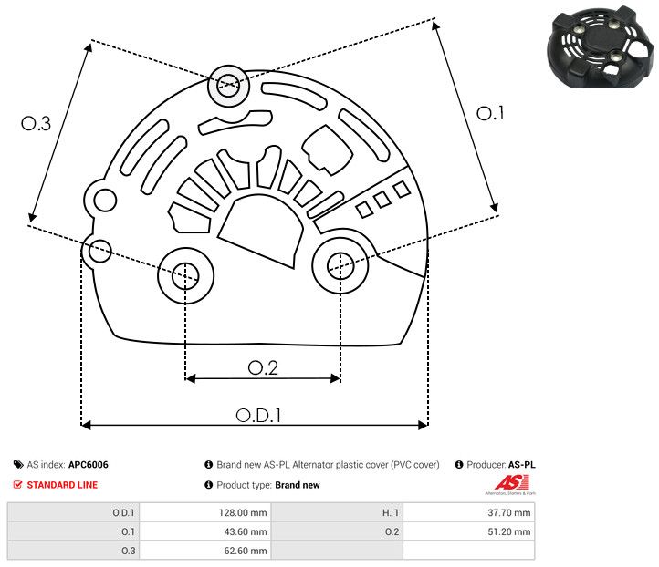 Kaitsekate, generaator, AS-PL APC6006