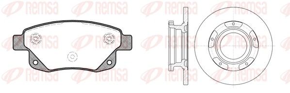 Комплект гальма, дискове гальмо, Remsa 81252.00