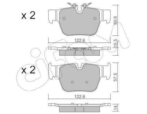 Set placute frana,frana disc 822-1267-0 CIFAM