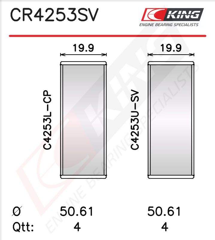 Cuzinet bielă KING CR4253SV