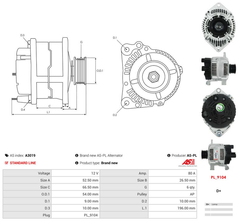Generaator, AS-PL A3019