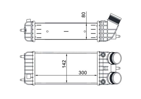 Product Image - Intercooler, inlaatluchtkoeler - CI418000S - MAHLE