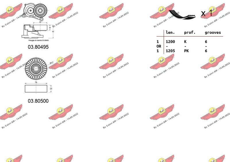 AUTOKIT 06.0056 V-ribbed Belt Set