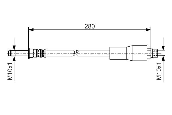 BOSCH шланг тормозной задний BMW 5-serie E39 280mm