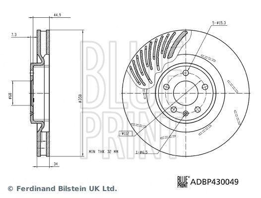 BLUE PRINT ADBP430049 Brake Disc