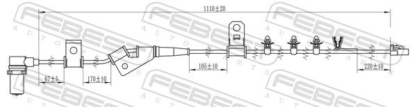 FEBEST 12606-005 Sensor, wheel speed