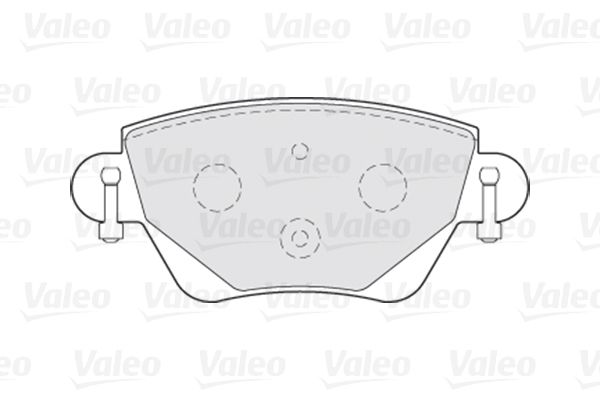 Комплект гальмівних накладок, дискове гальмо, Valeo 301434