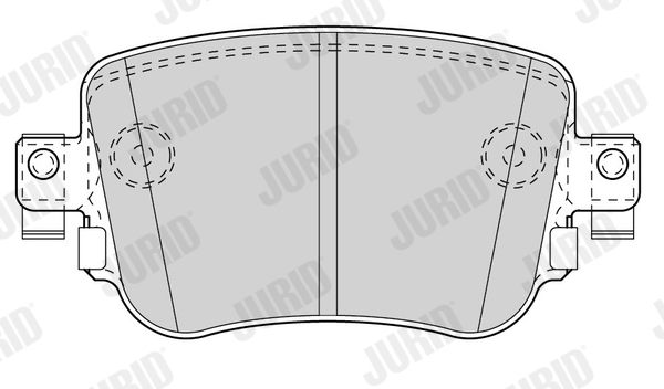 JURID Volkswagen колодки гальмівні задн.Audi A1/Q3,Caddy IV 15-,Skoda Octavia III,Sharan 12-